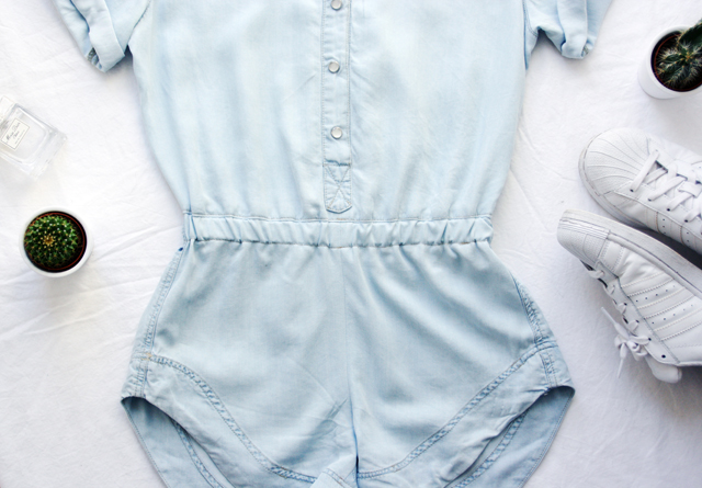 denim shirt playsuit